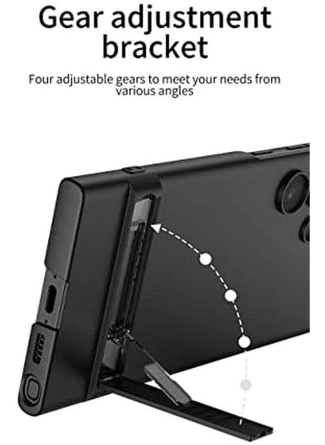 erorex - Case For Samsung Galaxy S24 Ultra Case S24 Ultra Phone Case With Stand 4 Stand Modes Military Grade Drop Protection Slim Phone Cover Case For Samsung S24 Ultra Boost Kickstand Case Black - Image 1