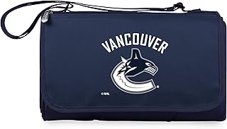 PICNIC TIME PICNIC TIME NHL Vancouver Canucks Outdoor Picnic Blanket Tote, Navy  - Image 1