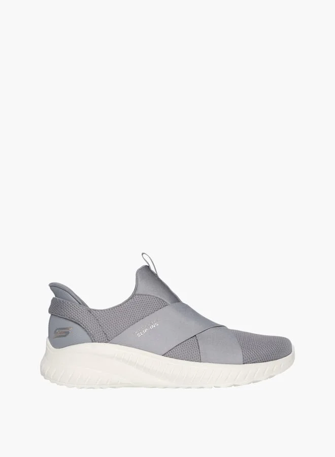 سكيتشرز Women's Cross Strap Slip-On Sports Shoes - Bobs Squad Chaos