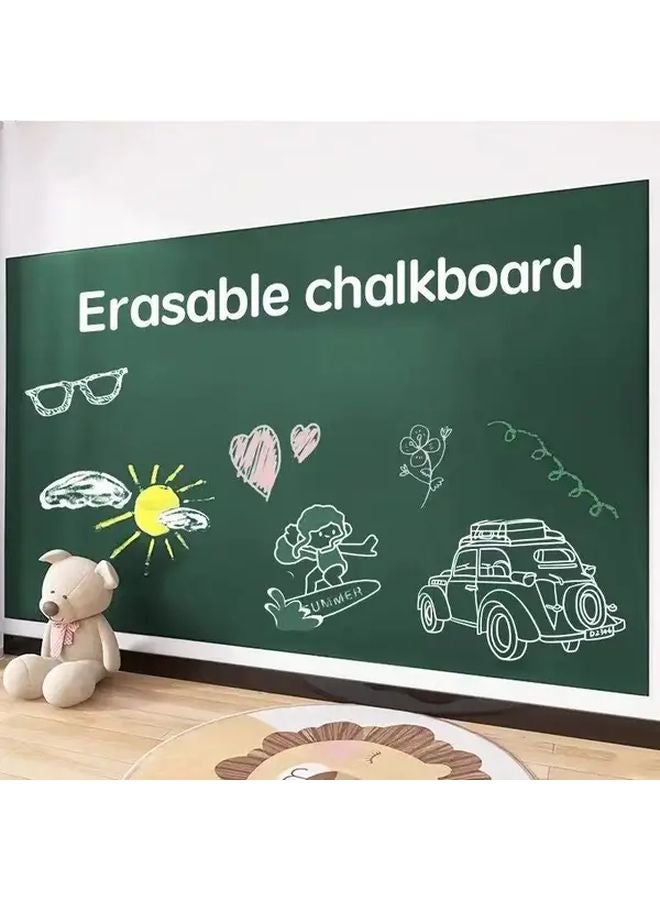 لوح أبيض مغناطيسي كبير ذاتي اللصق 23.62 × 78.74 بوصة ورق حائط بقابلية اللصق والإزالة بالطباشير - Image 5