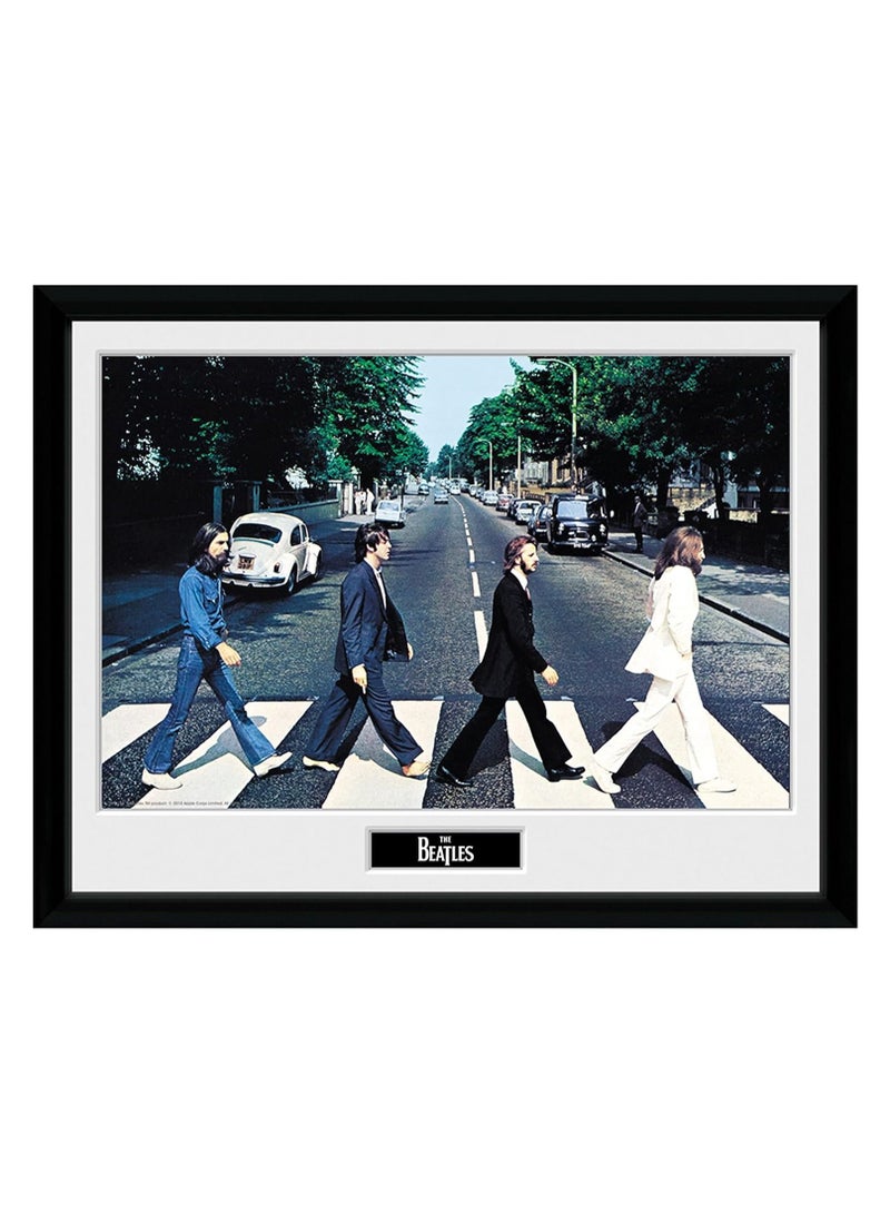 GB Eye The Beatles Abbey Road Iconic Cover Framed Poster Printed 34cm x 44cm Rock Music Wall Art Collector Prints for Bedroom Office Room Decor Gift 