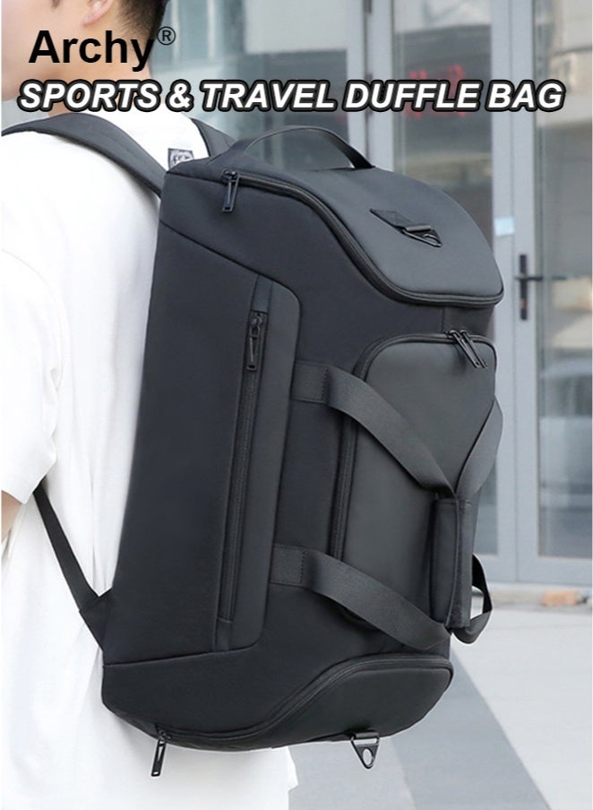 Archy 3-in-1 Large Capacity Sports & Travel Duffle Bag - Waterproof Gym Backpack with Shoe Compartment & Wet Pocket Gym Bags For Men & Women Sports Duffel Bags Travel Backpack Weekender Bag Overnight Bag - Image 1