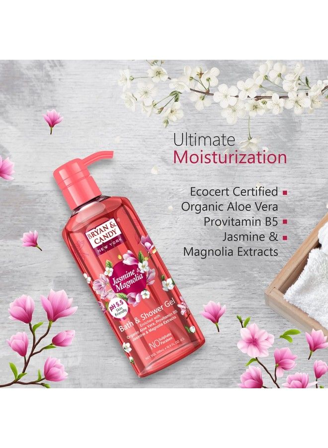 BRYAN & CANDY Jasmine & Magnolia Bath And Shower Gel Enriched With Organic Aloe Vera Pro Vitamin B5 Jasmine & Mangolia Extracts Skin Friendly Ph 5.5 All Skin Types 500 Ml (Pack Of 1) - Image 5