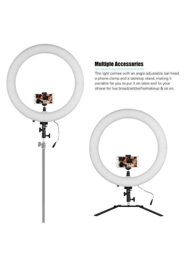 Loquat 18Inch Led Ring Light 5600K 60W Dimmable Camera Photo Video Lighting Kit With Tabletop Stand/ Phone - Image 2