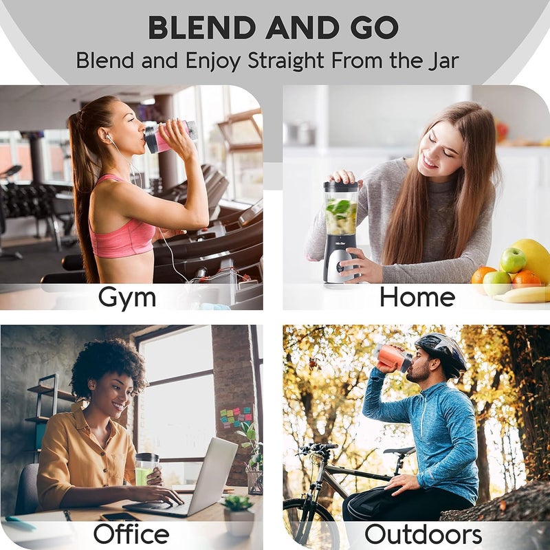 Mueller Smoothie Blender for Smoothies - Personal Blender for Shakes, Frozen Drinks, Baby Food & More, 15oz Travel Cup and Lid, Durable Stainless Steel Blades for Powerful Blending Performance - Image 3