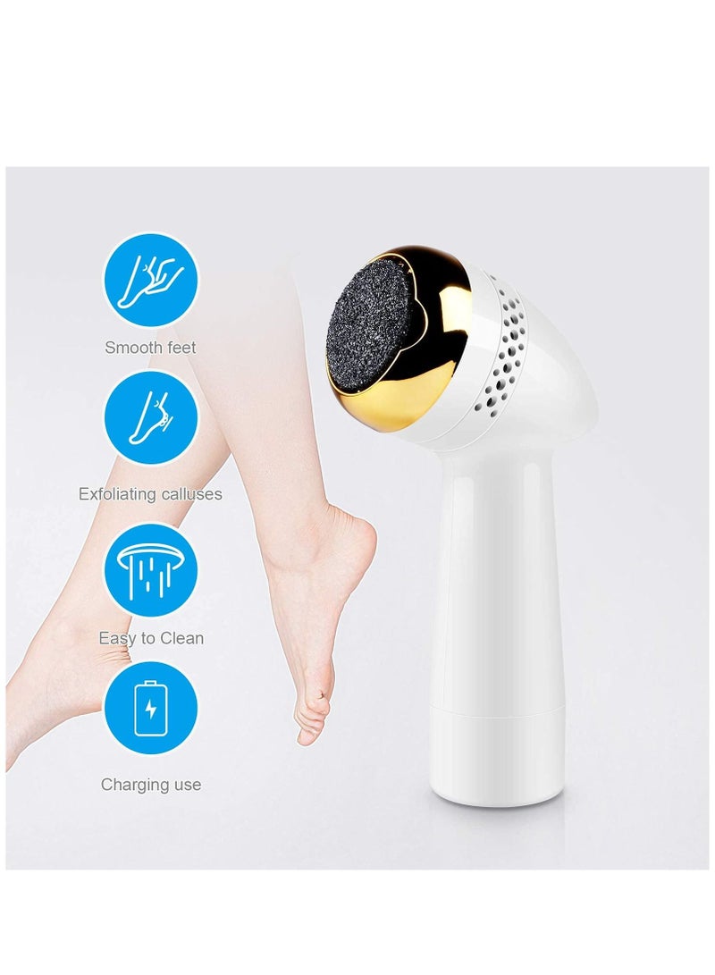 Y&D Electric Vacuum Foot Grinder Portable Electronic Callus Remover 3000 RPMS-95% Absorption Rate, Rechargeable Dead Skin for Feet Hard Cracked Dry Ideal Gift - Image 4