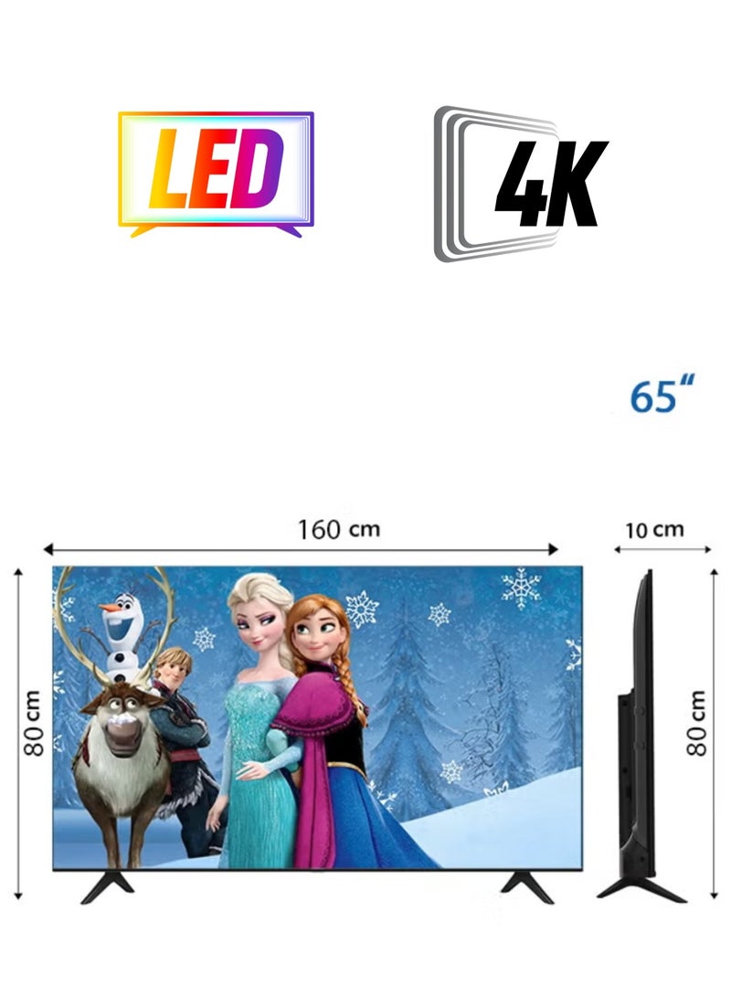 65-Inch Ultra HD 4K Smart Android TV With Wall Mount And Internal Receiver DTD65 Silver  - Image 1