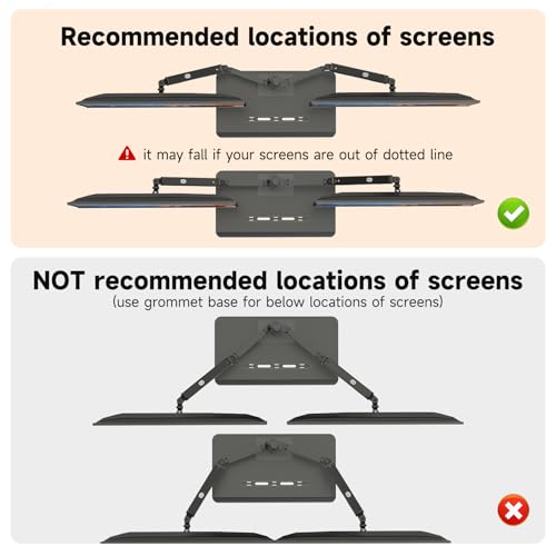 Pholiten Dual Monitor Stand with Wooden Base, Gas Spring Height Adjustable Arms, Each Holds 32 Inch Screen up to 22lbs, VESA Mount 75x75/100x100mm, Tilt/Swivel/Rotate - Ergonomic Desk Mount - Image 5