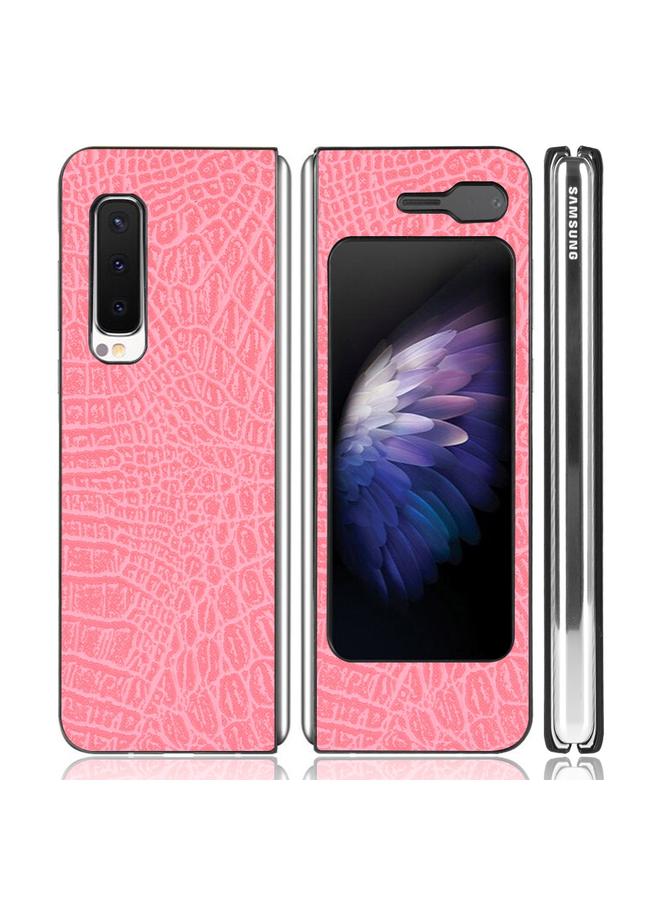 اس-توب جراب لهاتف Samsung Galaxy Fold 4G / Fold 5G / W20 5G مقاوم للصدمات من نسيج التمساح PC + جراب PU - Image 5