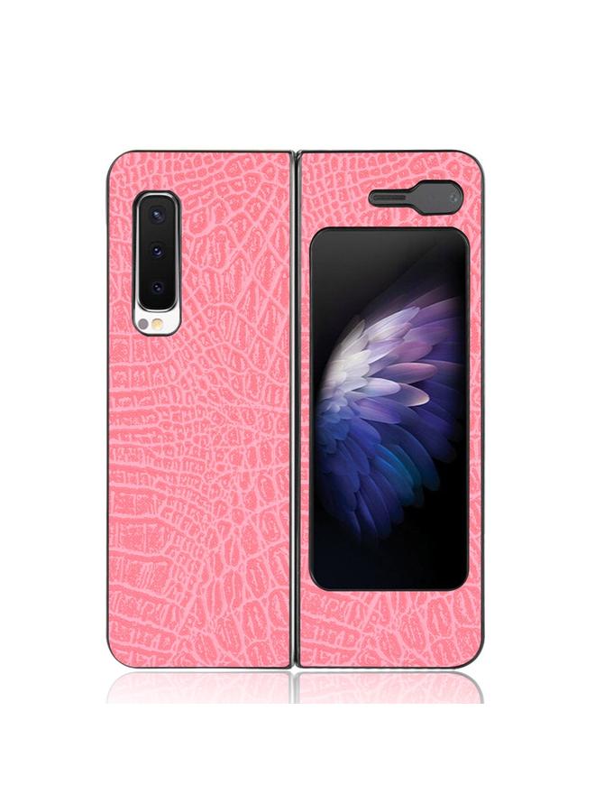 اس-توب جراب لهاتف Samsung Galaxy Fold 4G / Fold 5G / W20 5G مقاوم للصدمات من نسيج التمساح PC + جراب PU - Image 1