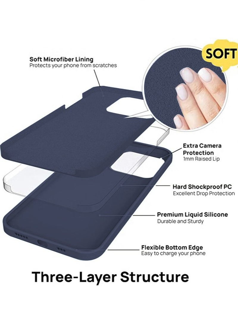 iPhone 15 Pro Mobile Case Cover with Soft Liquid Silicone Protection Anti-Scratch Shockproof Accessories Slim Protective Back Cover with Comfortable Hold Touch Feeling and Anti-fingerprint  - Image 3