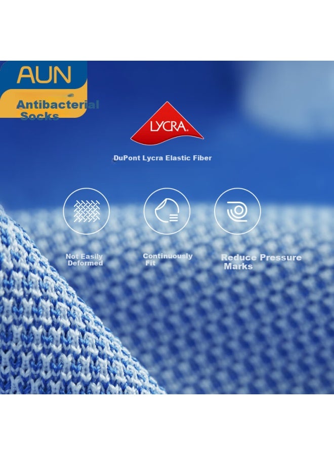 Aun Men's Antibacterial Breathable Low-cut Silver Ion Odor-resistant Socks One Size - Image 3