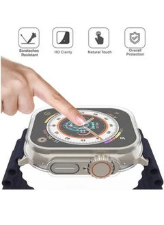 ZOOMEE Apple Watch Ultra 49mm Case Clear Soft Flexible TPU Full Screen Coverage Protective Transparent Bumper Cover Clear  - Image 3