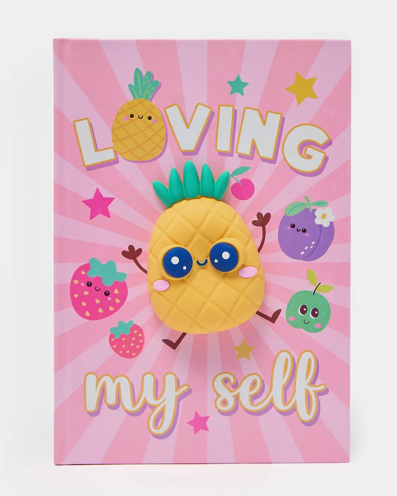 Redtag Assorted Pineapple 3D Notebook With Novelty Accessory