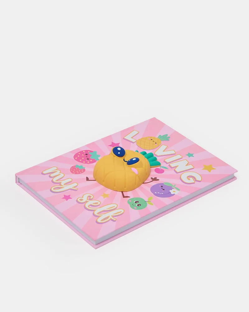 Redtag Assorted Pineapple 3D Notebook With Novelty Accessory