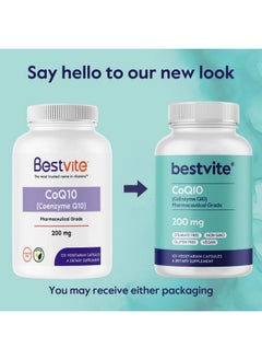 BESTVITE BESTVITE CoQ10 200mg (240 Vegetarian Capsules) (120 x 2) Naturally Fermented - No Stearates - Vegan - Gluten Free - Non GMO  - Image 3