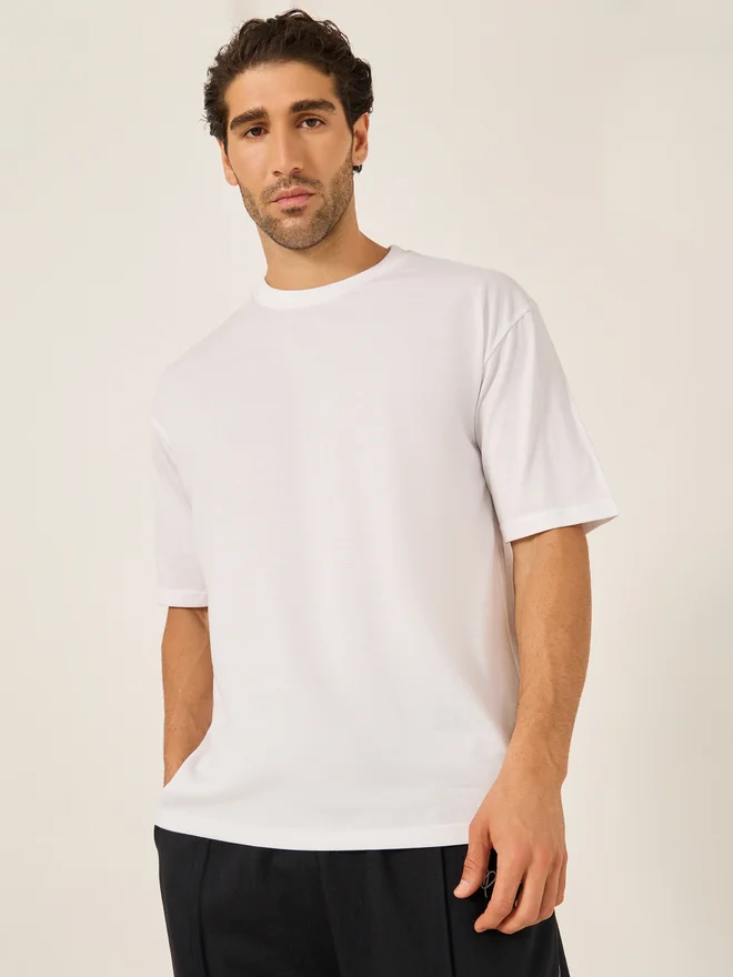 Styli Styli Back Skull Graphic Print Short Sleeve Oversized T-Shirt