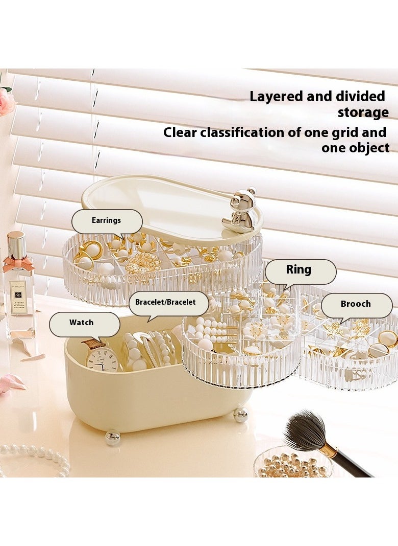 Generic New three-layer dust-proof fashionable jewelry box  - Image 2