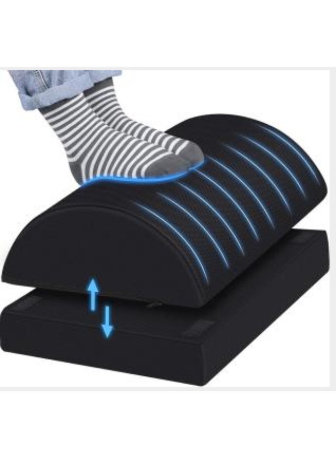 Arabest Foot Rest for Under Desk at Work XXL(20in) with 3 Adjustable Heights，Foot Stool with Supportive Gel Foam, Warmer Feet Pocket Footrest for Office Gaming Chair, for Leg Support -Black - Image 1