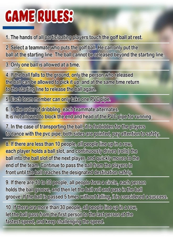 Sratte سراطة 2 مجموعات أنشطة بناء الفريق ألعاب العمل الجماعي التعلم الجماعي أنشطة التمرين مع أكياس تخزين كرات الجولف نصف الأنابيب مجموعة العمل الجماعي للبالغين والمراهقين يوم ميداني لعبة مدرسة صالة رياضية رياضات خارجية - Image 4