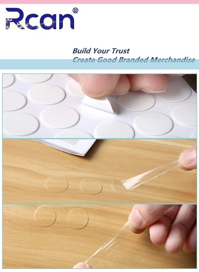 Rcan 500 Pcs Adhesive Dots, Transparent Double-Sided, Clear Removable Stickers, Round Acrylic No Traces Adhesive Sticker for Craft Adhesive Waxing DIY Art Office Supply (0.39 inch/10 mm) - Image 4