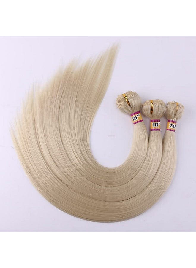 Blonde Silky Straight Synthetic Hair Weave Extensions 16 18 20 Inches 3 Bundles Color 613 Blonde Heat Resistant Fiber (613) - pzsku/Z394EE8908A55B81DC88FZ/45/_/1696663982/78718179-50e8-4190-8cf3-2acde5be3e4a