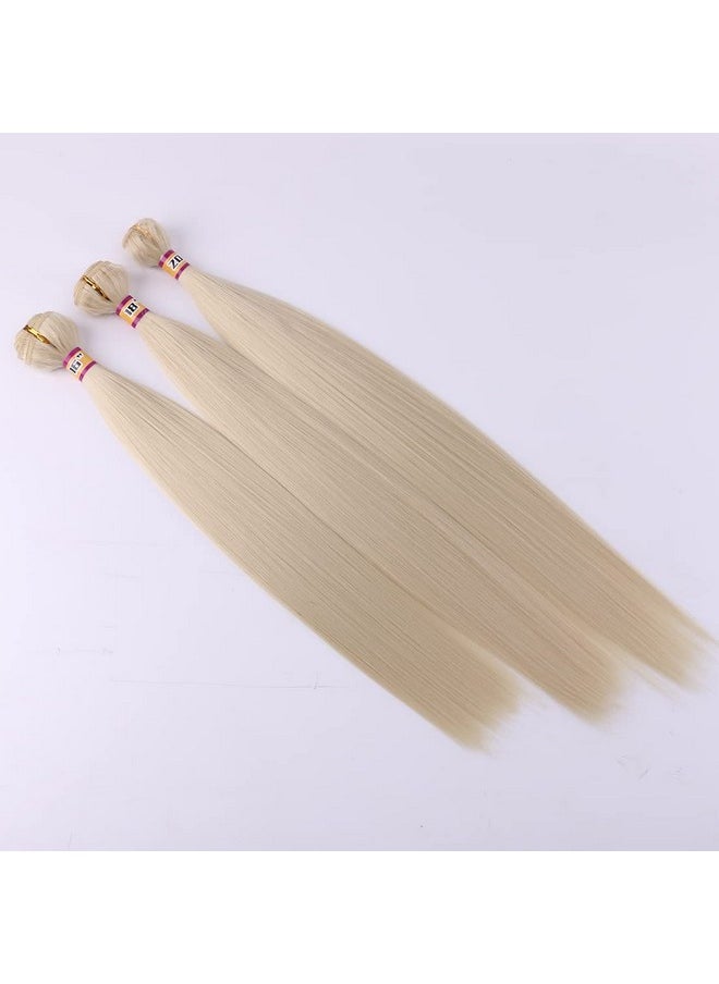 Blonde Silky Straight Synthetic Hair Weave Extensions 16 18 20 Inches 3 Bundles Color 613 Blonde Heat Resistant Fiber (613) - pzsku/Z394EE8908A55B81DC88FZ/45/_/1696663984/a9812bc0-386d-48ab-948d-a5ab0626f298