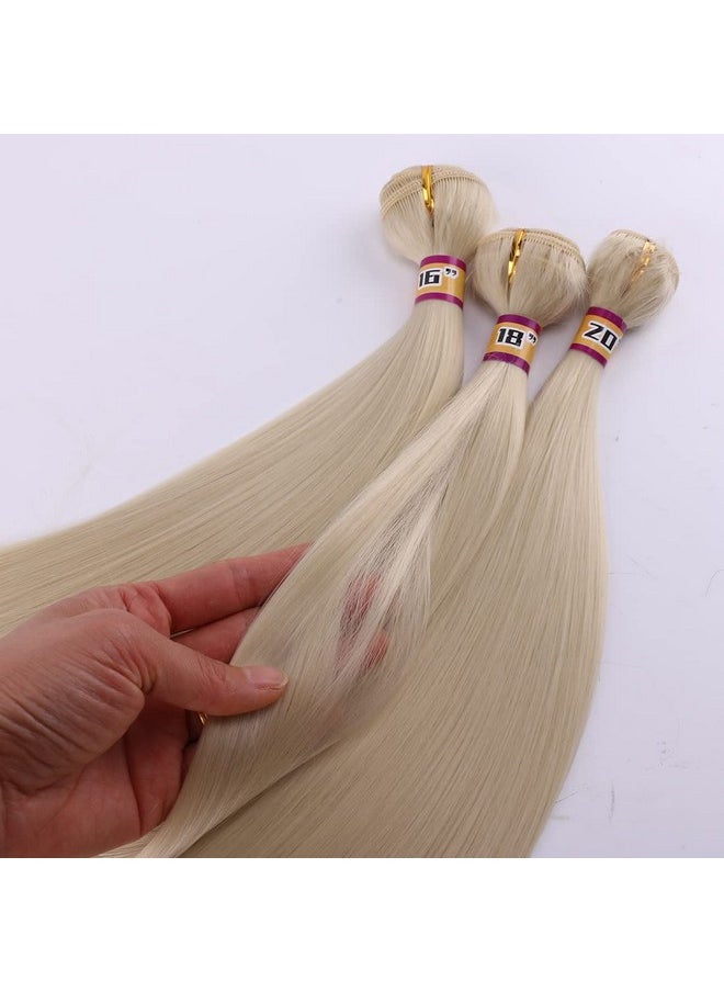 Blonde Silky Straight Synthetic Hair Weave Extensions 16 18 20 Inches 3 Bundles Color 613 Blonde Heat Resistant Fiber (613) - pzsku/Z394EE8908A55B81DC88FZ/45/_/1696663985/bfb22595-0d8b-4073-b124-8368b3a0bb47