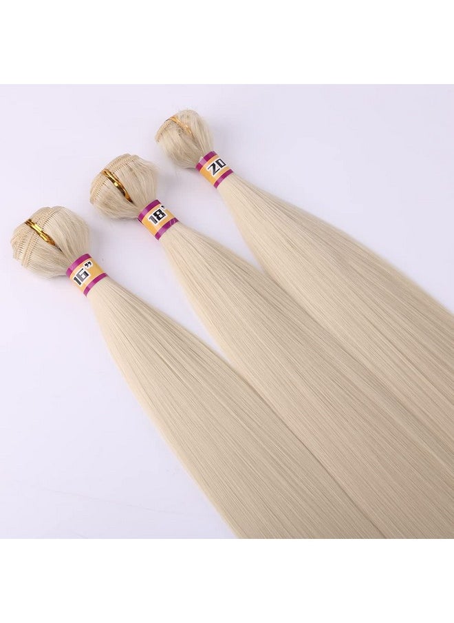 Blonde Silky Straight Synthetic Hair Weave Extensions 16 18 20 Inches 3 Bundles Color 613 Blonde Heat Resistant Fiber (613) - pzsku/Z394EE8908A55B81DC88FZ/45/_/1696663995/8a1040ce-2e9b-4a09-826f-30401c18a709