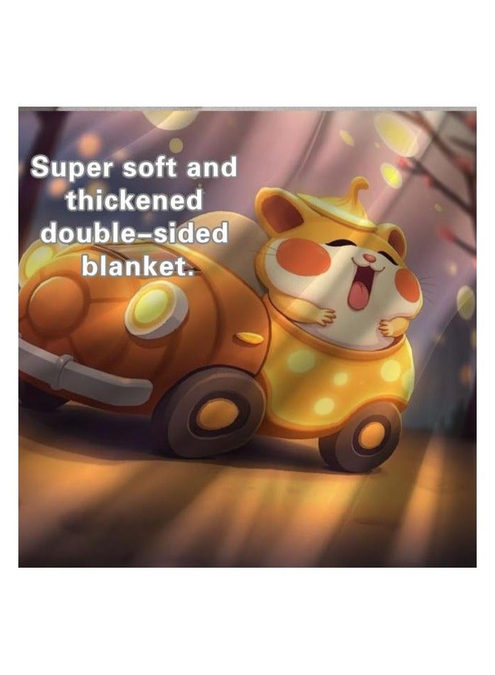 general Children's or student cartoon flannel thin blanket (warm and comfortable, suitable for sleep, games) 100cm*150cm - 1190 - Image 1