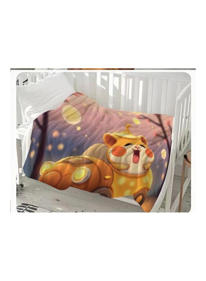general Children's or student cartoon flannel thin blanket (warm and comfortable, suitable for sleep, games) 100cm*150cm - 1190 - Image 3