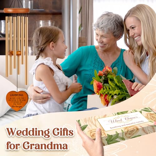 Damaigiift Gifts for Grandma, Grandma Birthday Gifts from Grandkids, Grandma Gift Wind Chimes, Mothers Day Grandma Gift, Present for Grandmother from Granddaughter Grandson Grandchildren - Image 2