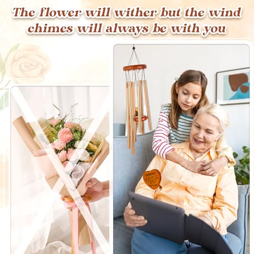 Damaigiift Gifts for Grandma, Grandma Birthday Gifts from Grandkids, Grandma Gift Wind Chimes, Mothers Day Grandma Gift, Present for Grandmother from Granddaughter Grandson Grandchildren - Image 3