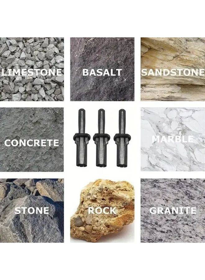5pcs Heavy Duty Stone Splitting Wedge And Shims 18mm For Concrete Marble Granite - Image 3