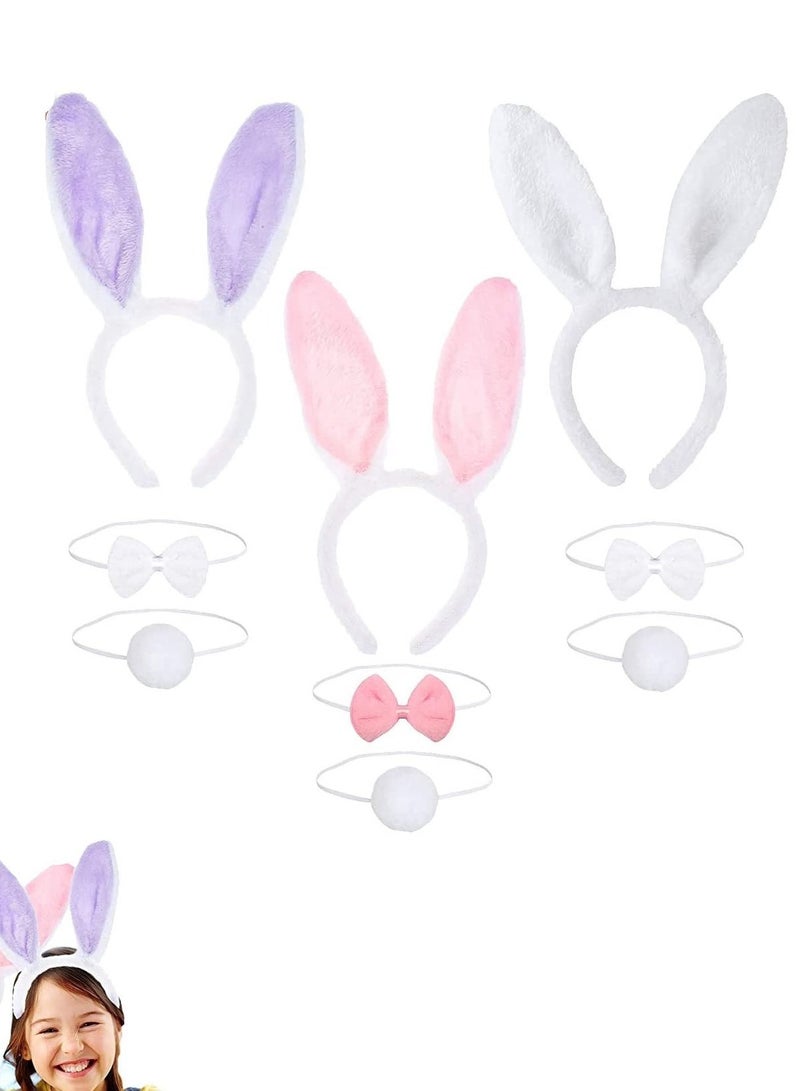 Excefore 3 Sets Of Rabbit Ear Headband Role-Playing And Party Celebration Rabbit Costumes - Image 1
