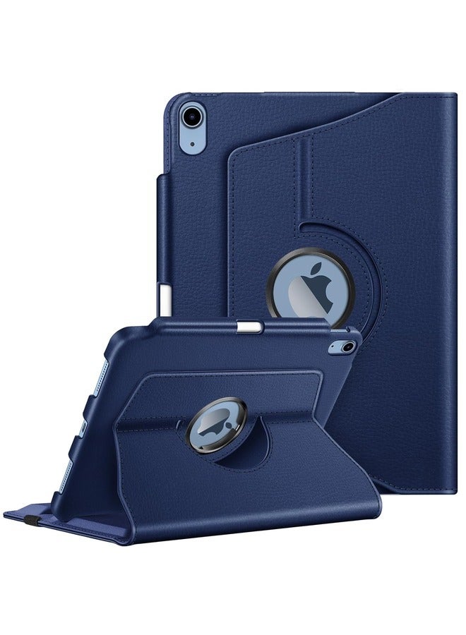 ELTRAZONE "Navy Blue iPad Air 10.9-Inch Case (5th Gen 2022 / 4th Gen 2020) – 360-Degree Rotating Stand Cover with Pencil Holder and Auto Sleep/Wake Function" - Image 1