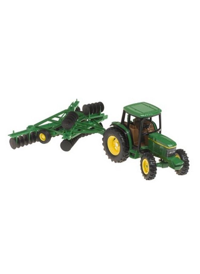 John Deere Deere 6410 Tractor With Barge Wagon And Disk (1:32 Scale) , Green  - Image 3