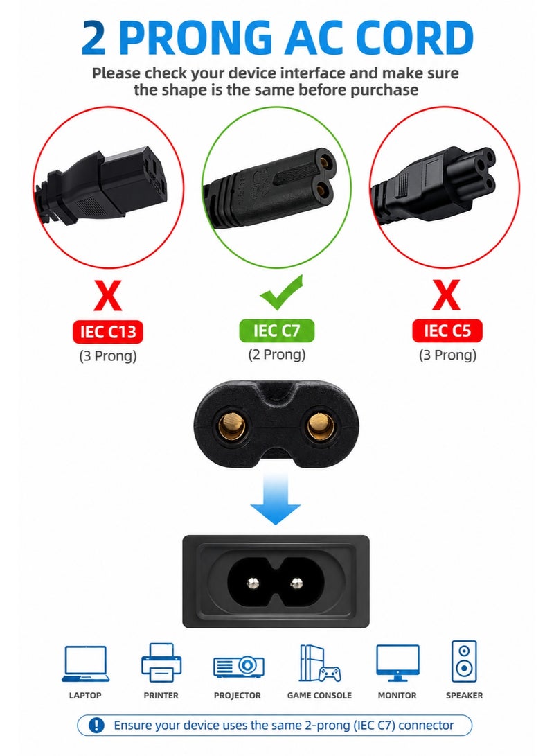 برايت كيبل طاقة بريطاني BS1363 بطول 1.5 متر – قابس UK إلى IEC C7 (شكل الرقم 8) – 7.5A / 250V – سلك طاقة بديل للتلفزيون والشاشات وأجهزة الألعاب - Image 5