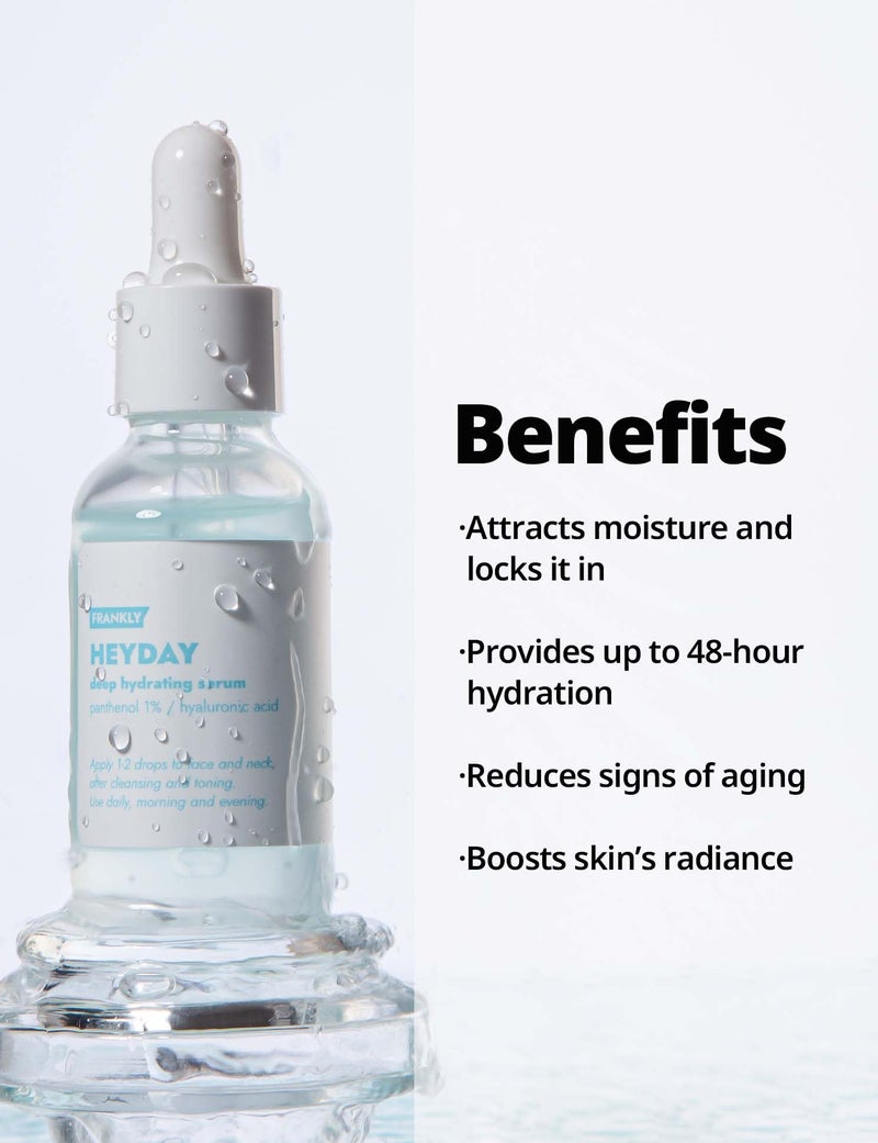 FRANKLY Hydration Power Duo: Heyday Serum & Closer Serum | Skincare Gifts | Pore Minimizing & Hydration | Peptides, Panthenol & Hyaluronic Acid | Radiant, Dewy Skin, Anti-Aging| Korean Skin Care Set - Image 4