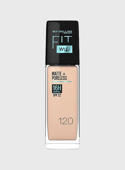 MAYBELLINE NEW YORK Fit Me Foundation Matte & Poreless Foundation 16H Oil Control with SPF 22 - 120