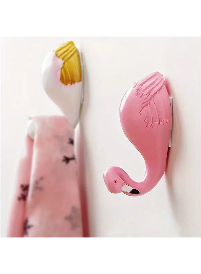 Flamingo Wall Hook 1pc Resin Key Holder Coat Hanger Aesthetic Room Decor - Image 4