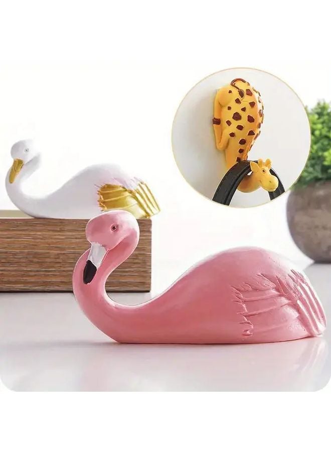 Flamingo Wall Hook 1pc Resin Key Holder Coat Hanger Aesthetic Room Decor - Image 5
