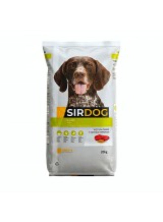 Sir Dog Adult Dry Dog Food 20kg – Complete Balanced Nutrition for Adult Dogs of All Breeds – Rich in Meat & Whole Grains – Supports Strong Muscles, Healthy Skin & Coat – Boosts Immunity, Easy Digestion & Dental Health – Daily Maintenance Food - Image 1