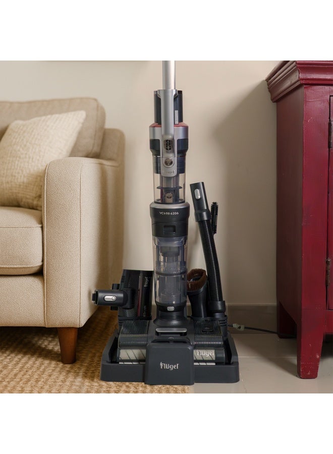 فلوجل مكنسة كهربائية لاسلكية 6 في 1 – Cyclone Vacuum Cleaner – قوة شفط 200 وات – بطارية حتى 90 دقيقة – تنظيف جاف ورطب – تصميم مرن 180° + ضمان سنتين - Image 2