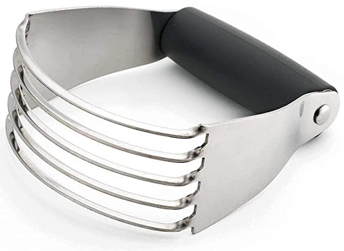 GOPAD Stainless Steel Dough Blender Pastry Cutter 5 Blades Pastry Cutter with Heavy Duty Comfortable Handle Silver 1 Pcs - Image 1