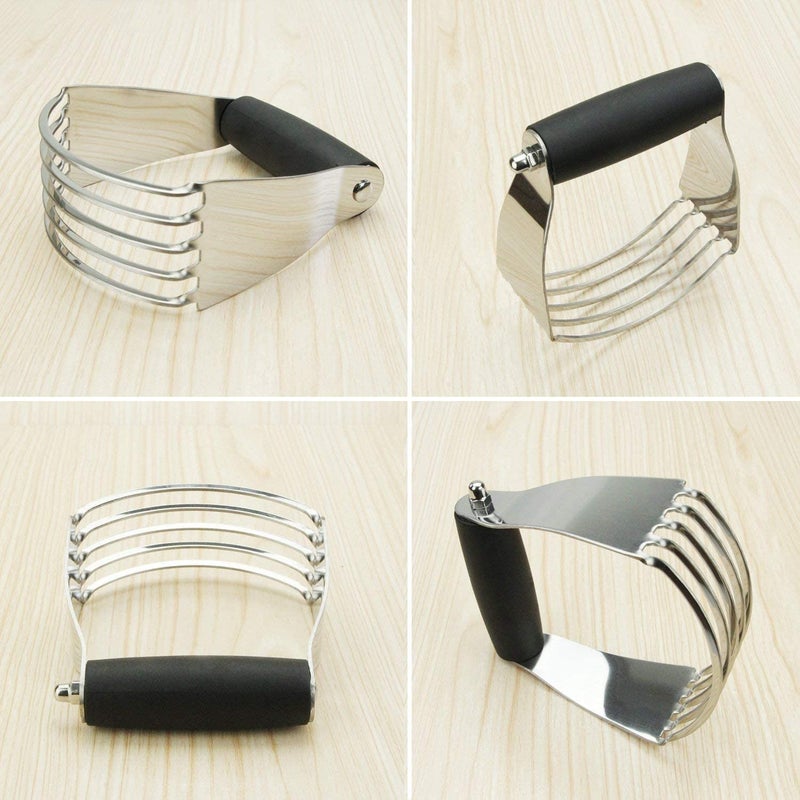 GOPAD Stainless Steel Dough Blender Pastry Cutter 5 Blades Pastry Cutter with Heavy Duty Comfortable Handle Silver 1 Pcs - Image 5
