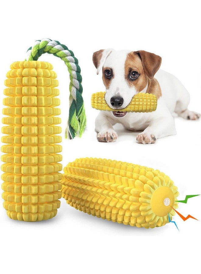 Corn Shape Dog Chew Toy, Natural Rubber Dog Teething Toy, Dog Toy For Entertainment And Dental Benefits, For All Breed Dogs And Puppies (Yellow) - Image 1