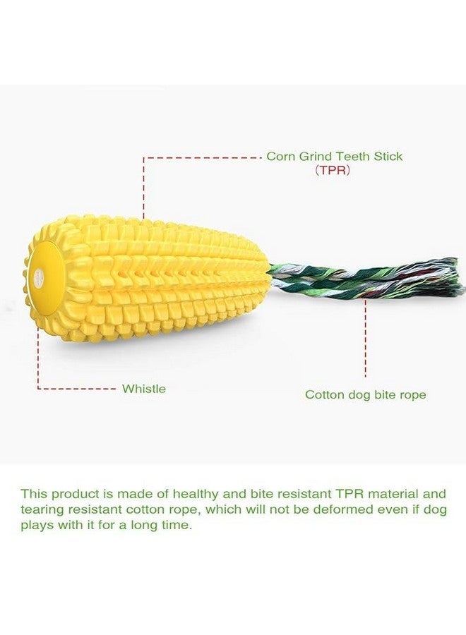 Corn Shape Dog Chew Toy, Natural Rubber Dog Teething Toy, Dog Toy For Entertainment And Dental Benefits, For All Breed Dogs And Puppies (Yellow) - Image 2
