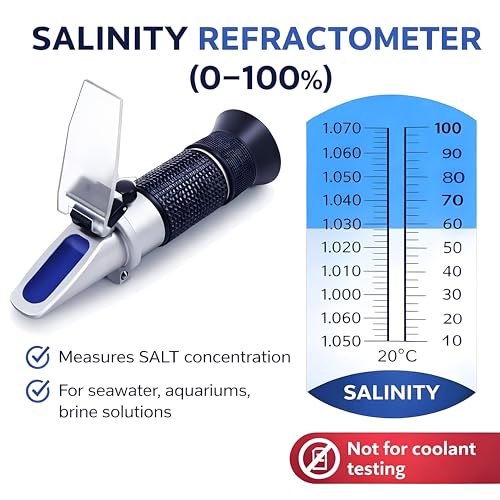 MCP Portable Handheld Polypropyene, Auto Refractometer Digital Salinity Meter For Water Testing, Brix Refractometer (0-100%). - Image 3