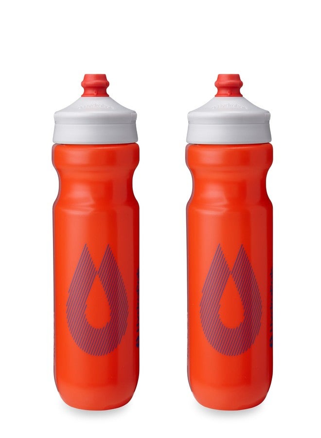 HydraPak | Polar Bottle - Breakaway Surge Lightweight Bike Water Bottle 2-Pack - High Flow, Cycling & Sports Squeeze Bottle (Orange, 600ml / 20oz) - Image 1
